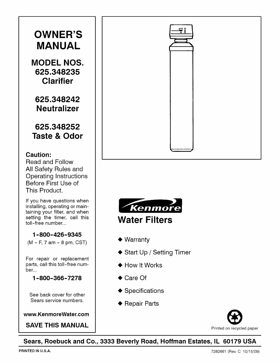 Kenmore 625.348235 User Manual | 28 pages