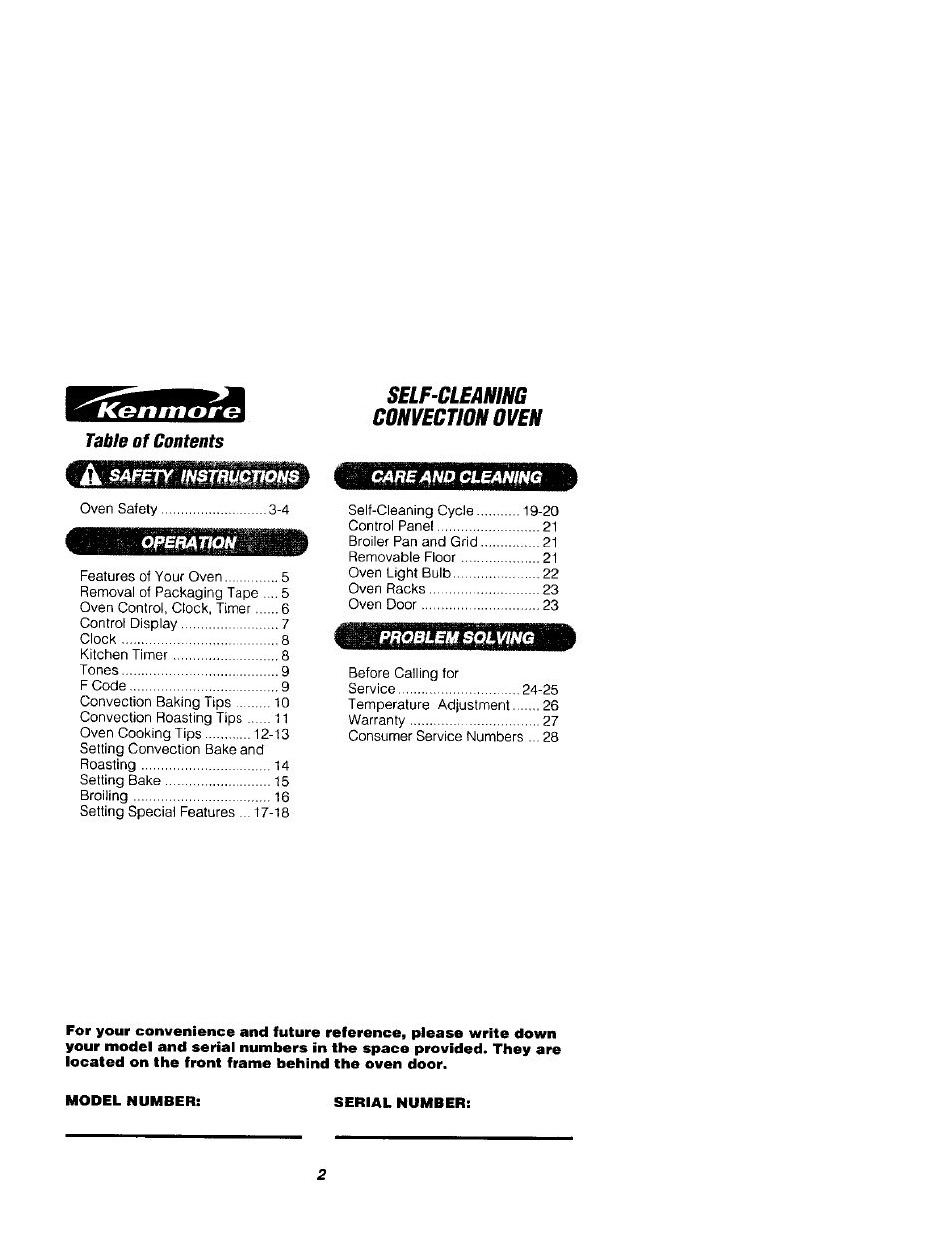 Kenmore 911.41789 User Manual | Page 2 / 28