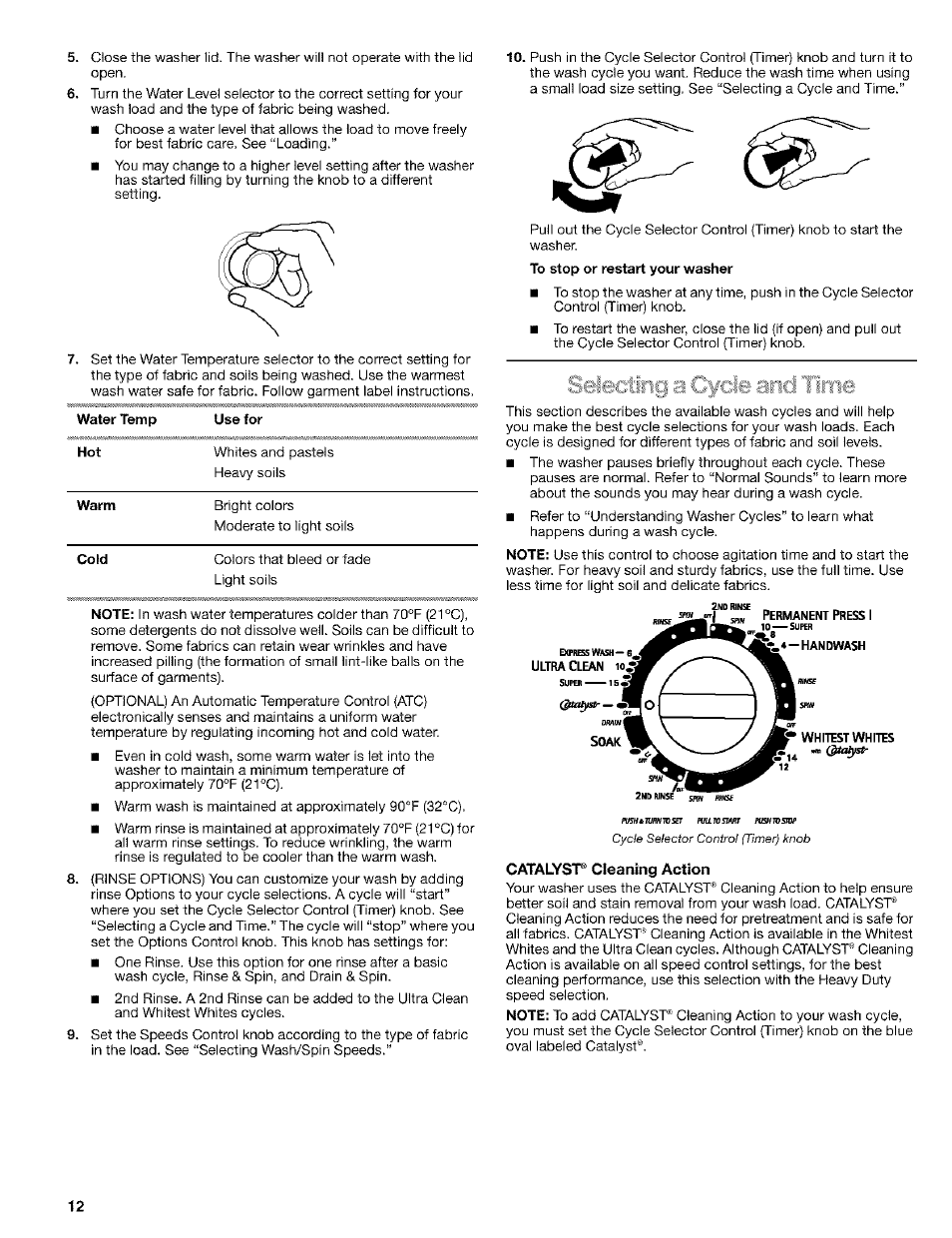 Kenmore 110. 2404# User Manual | Page 12 / 56