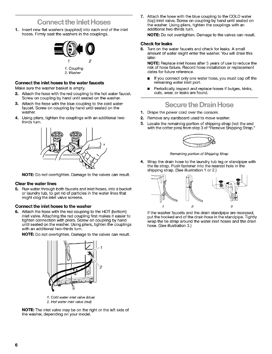 Li-i'-nnect hoses | Kenmore 11024904202 User Manual | Page 6 / 8