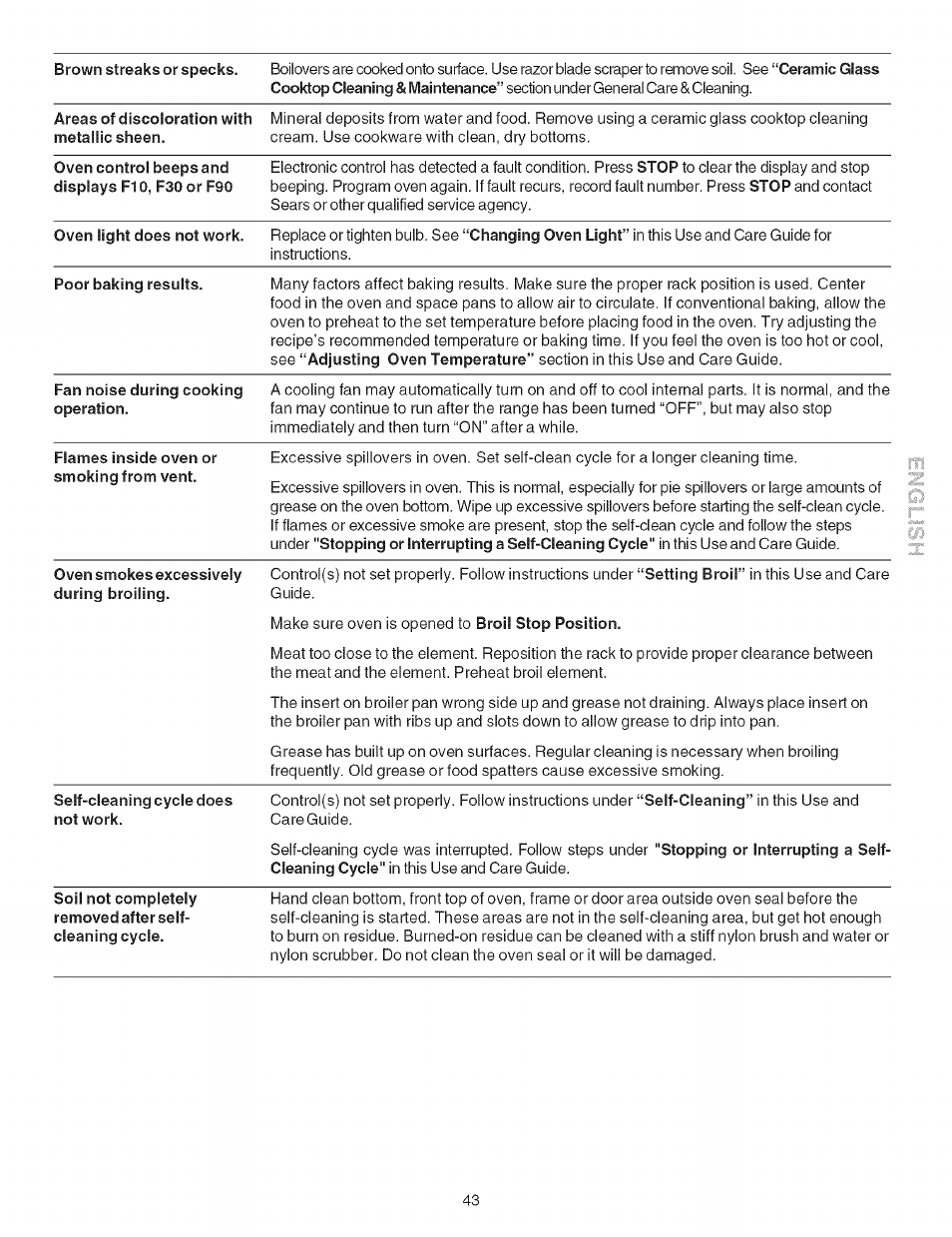 Kenmore ELITE 790.467 User Manual | Page 43 / 44
