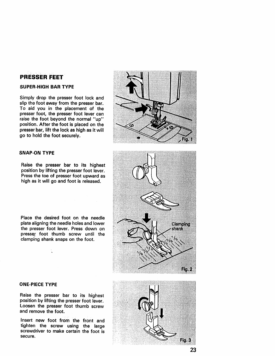 Presser feet, Presserfeet | Kenmore 1430 User Manual | Page 24 / 50