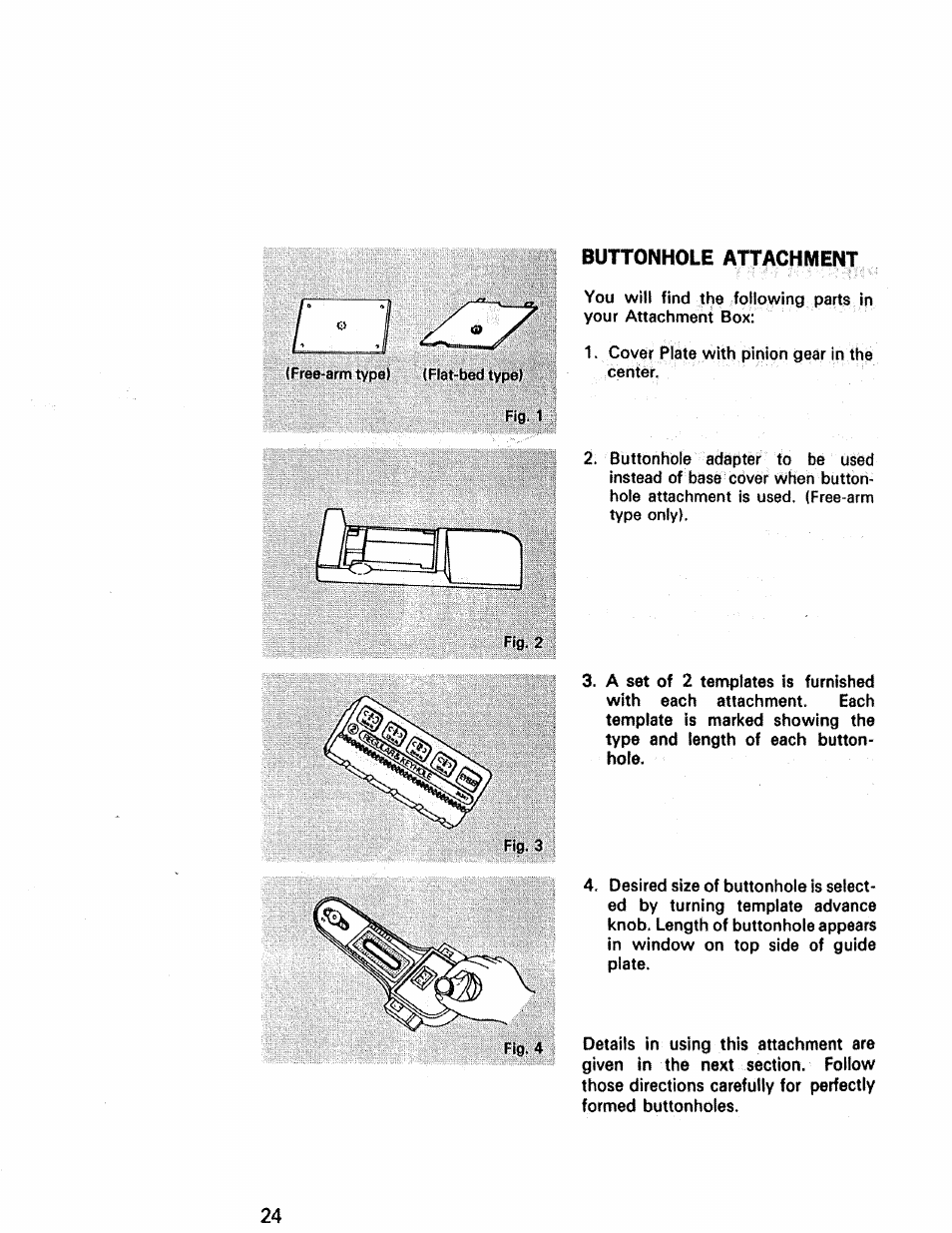 Buttonhole attachment | Kenmore 1430 User Manual | Page 25 / 50