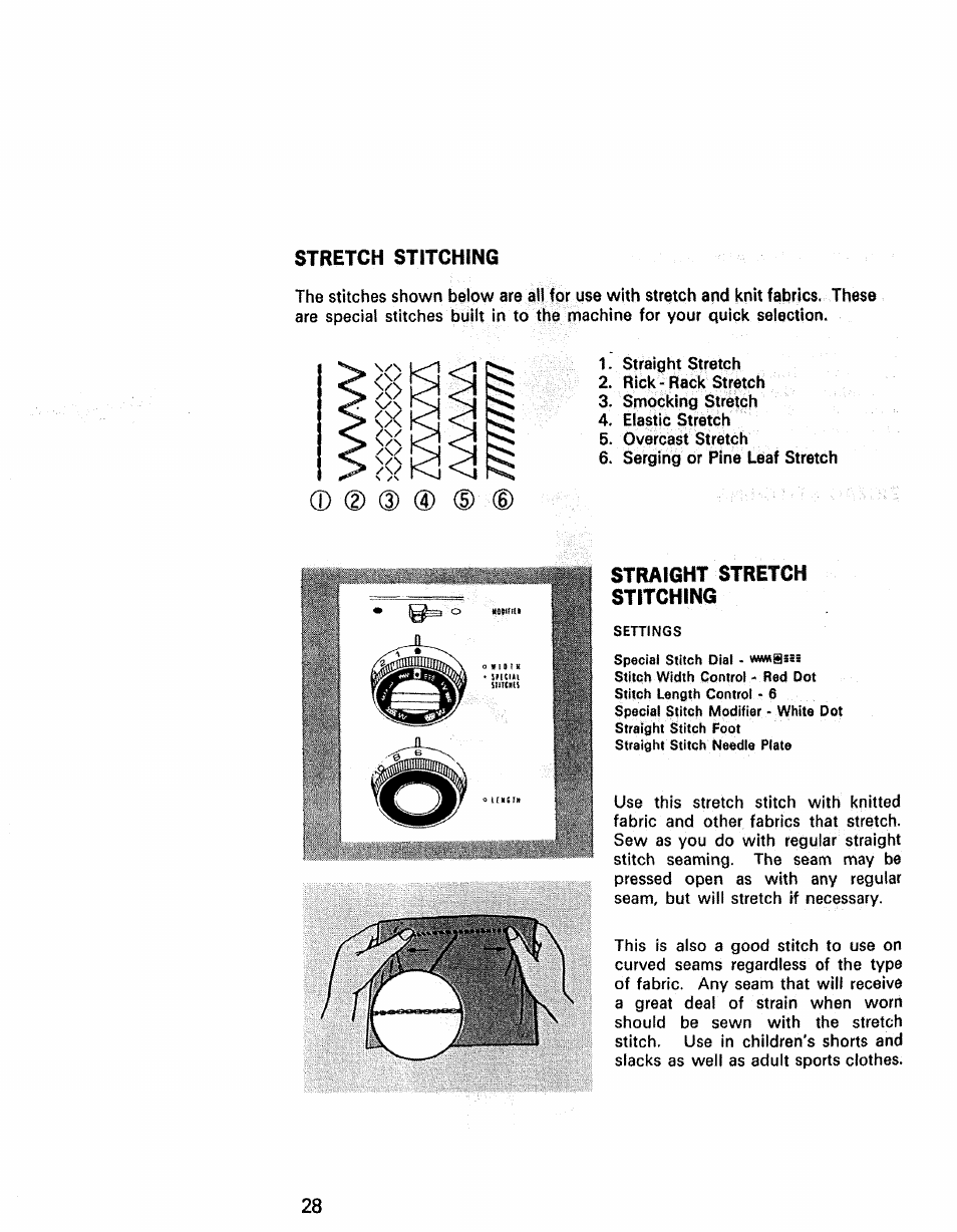 Straight stretch stitching | Kenmore 1430 User Manual | Page 29 / 50