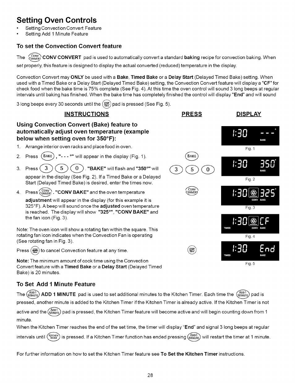 Setting oven controls, J.jy l^l 3c3, I-30 | Kenmore 790.7937 User Manual | Page 28 / 44