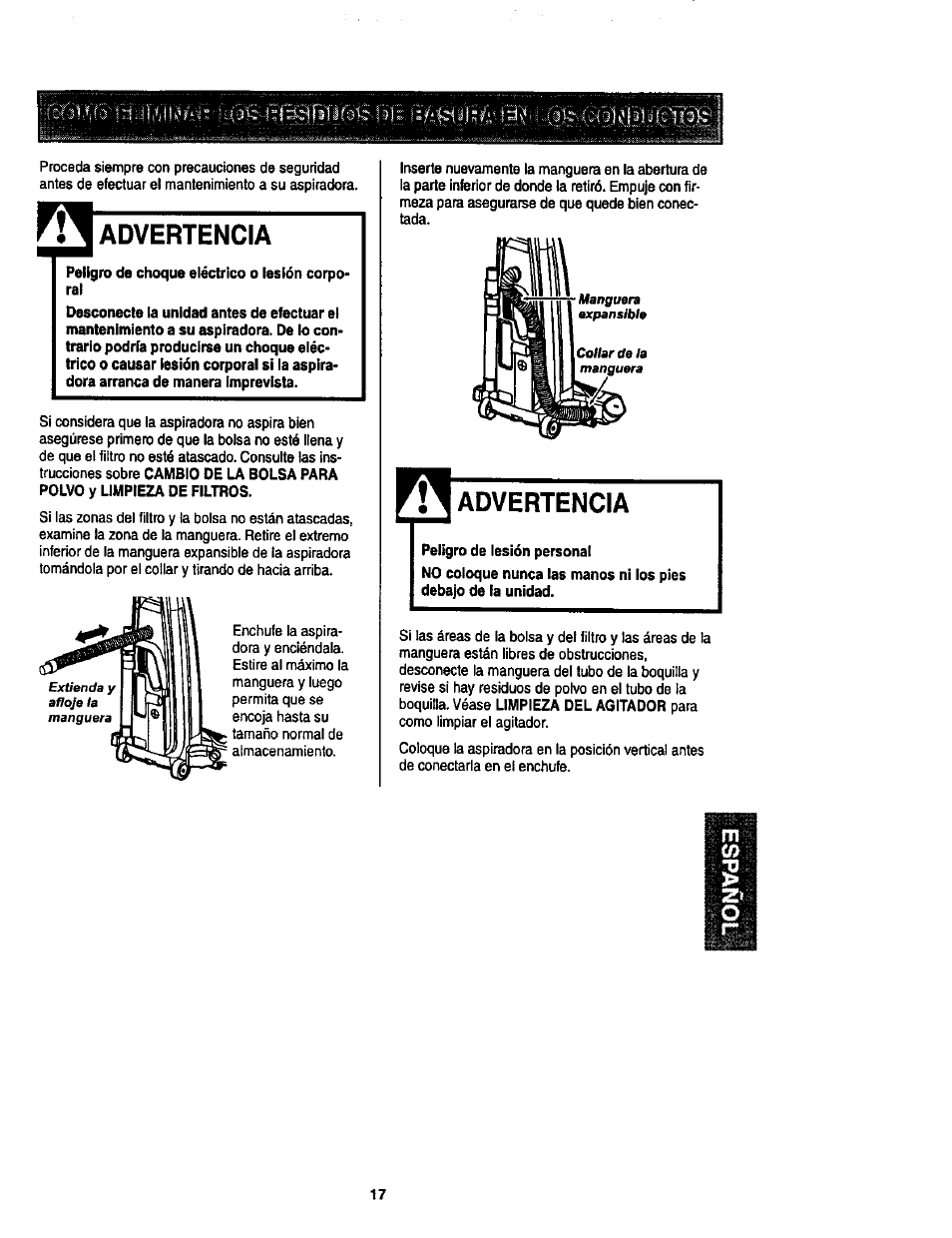 Advertencia | Kenmore 116.34924 User Manual | Page 37 / 40