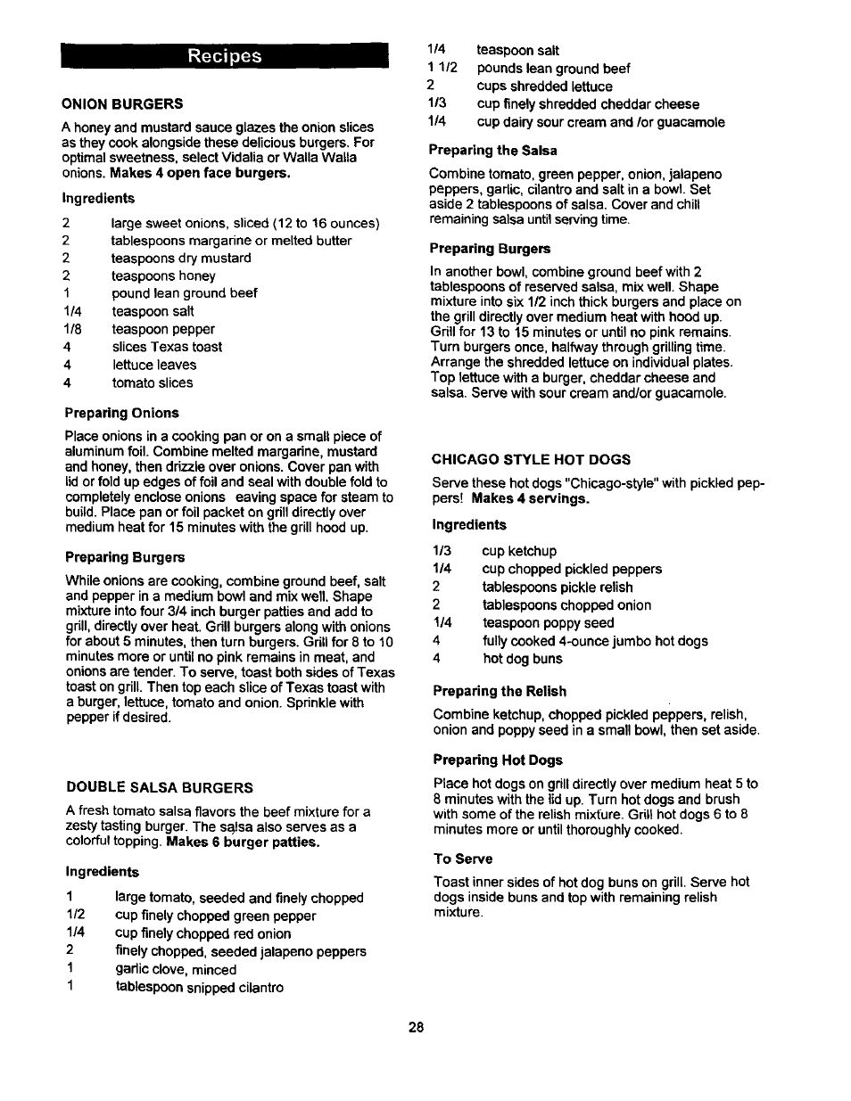 Recipes | Kenmore 141.168600 User Manual | Page 28 / 34