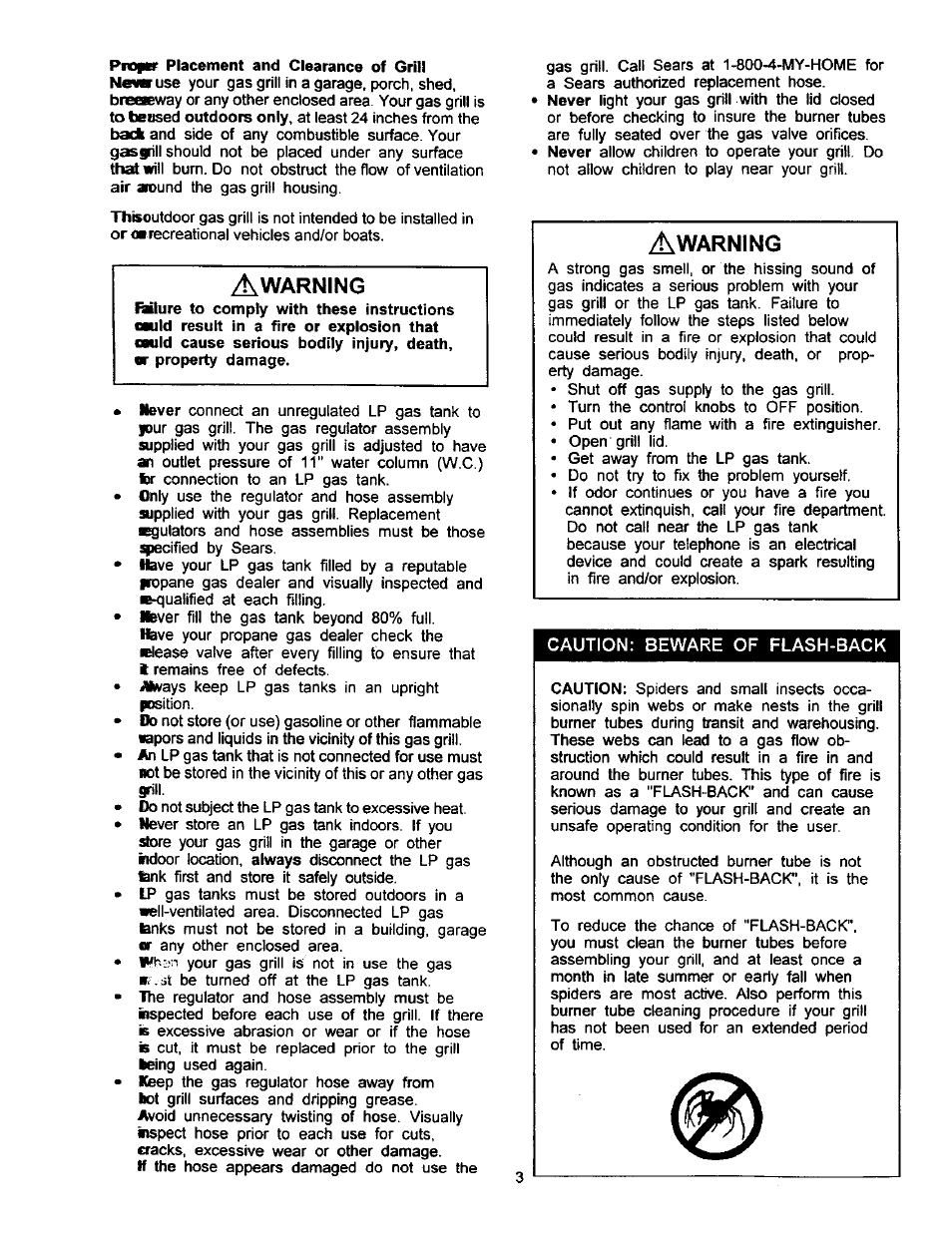 Warning | Kenmore 141.168600 User Manual | Page 3 / 34