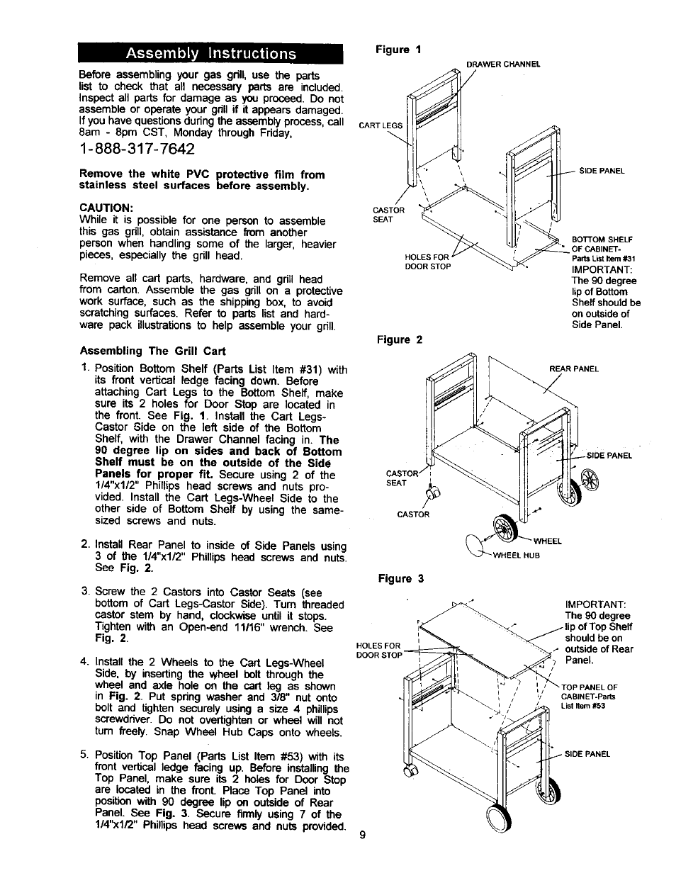 Assembly instructions | Kenmore 141.168600 User Manual | Page 9 / 34