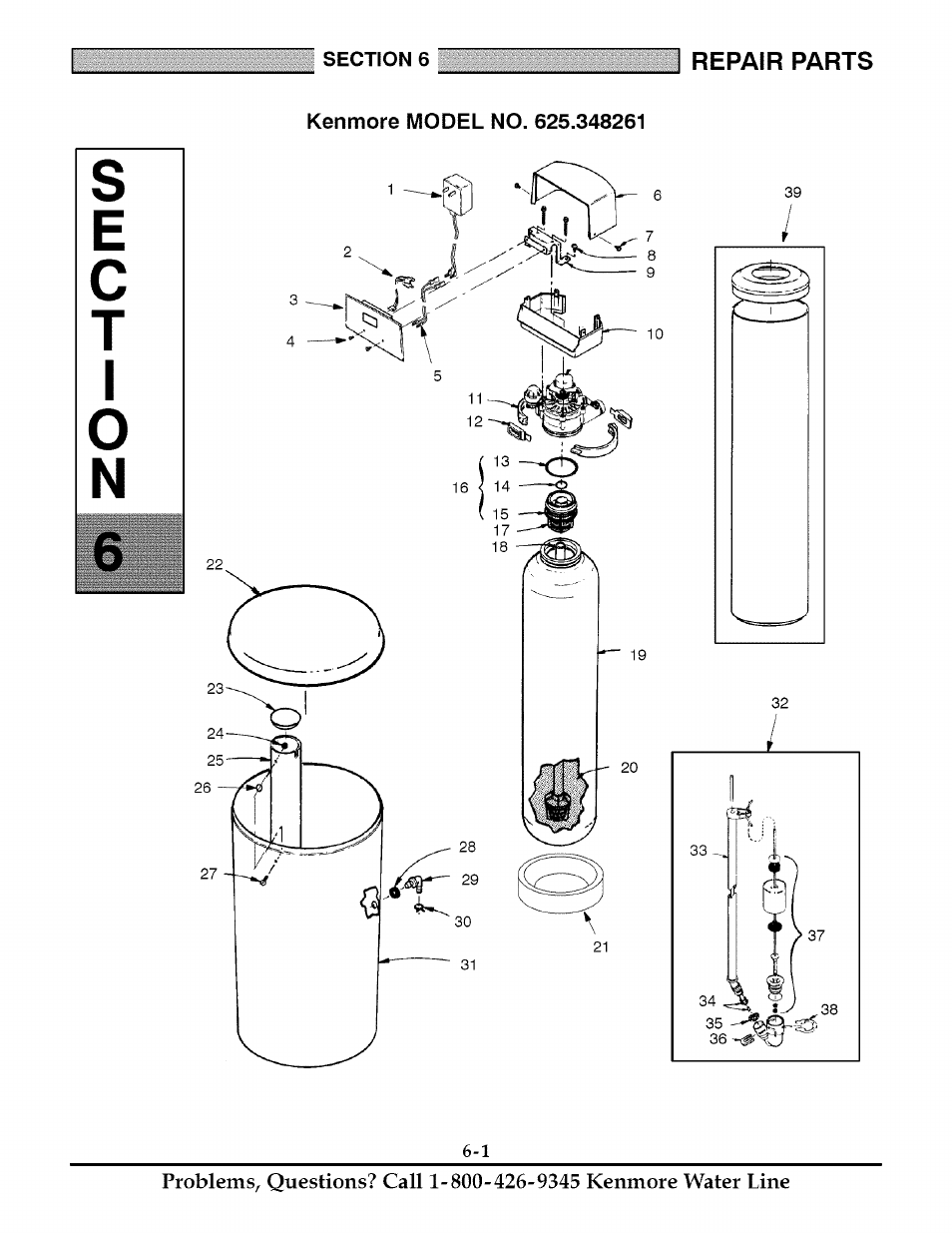 Repair parts | Kenmore TANNIN 625.348261 User Manual | Page 26 / 32