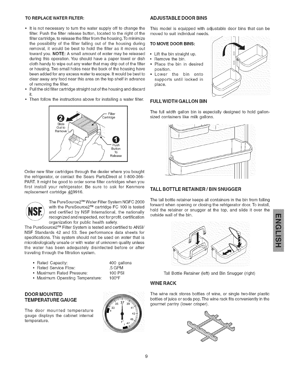 Kenmore 44823 User Manual | Page 9 / 13