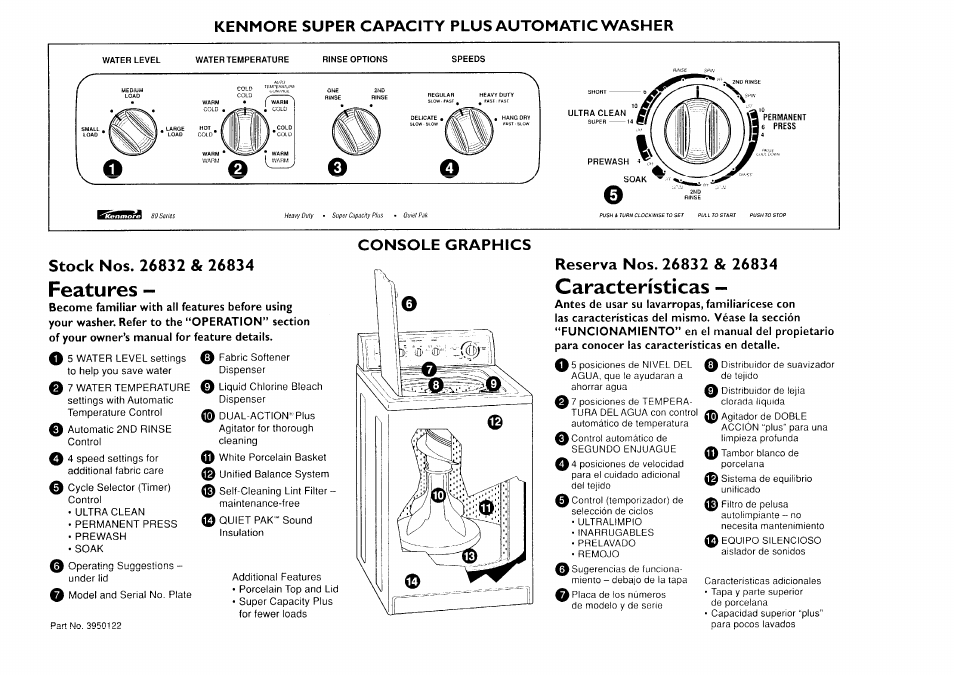 Kenmore 26834 User Manual | 1 page