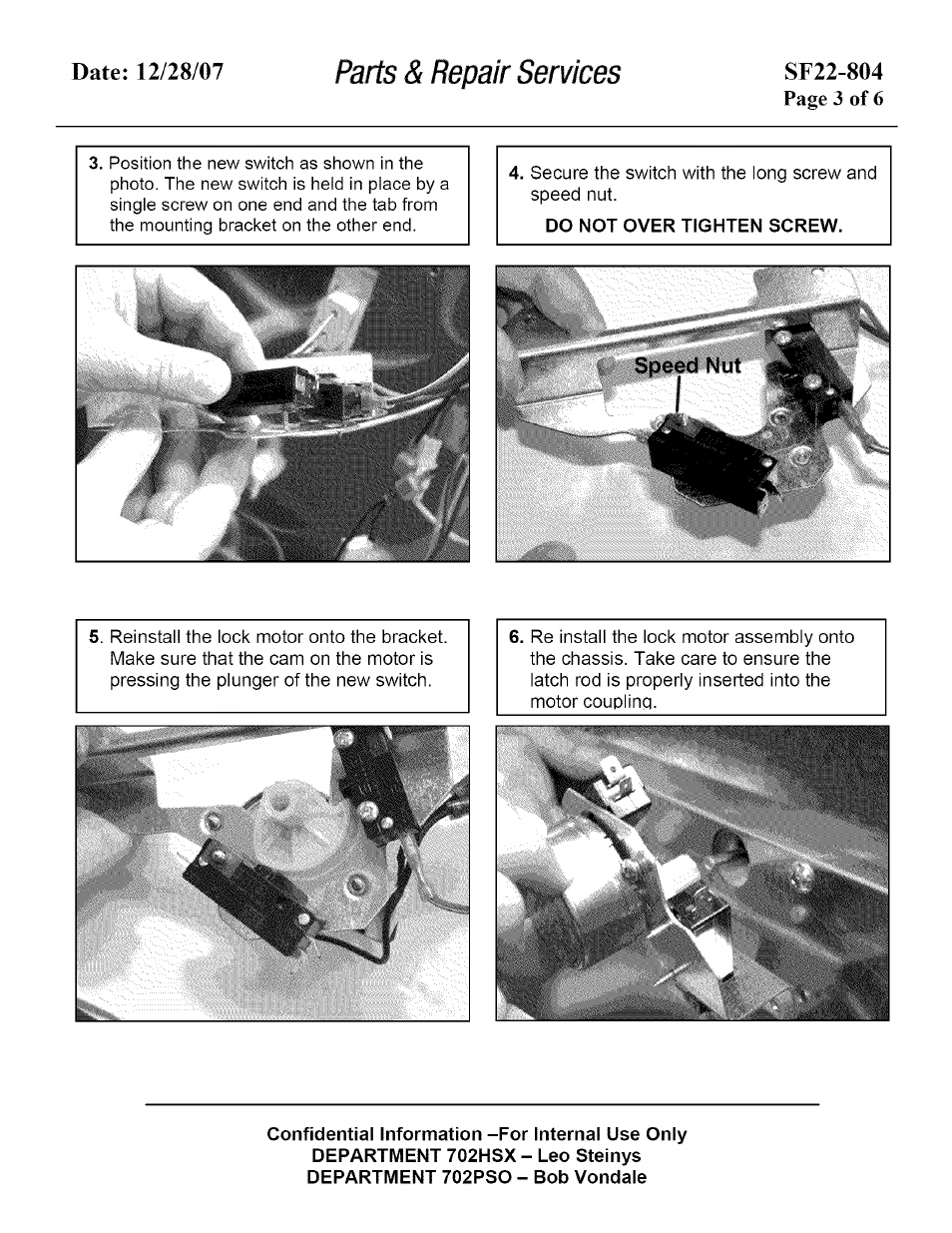 Parts & repair services | Kenmore SF22-804 User Manual | Page 3 / 6