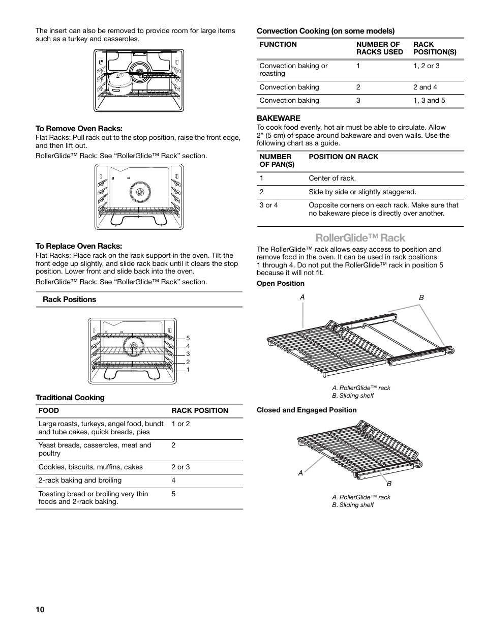 Rollerglide™ rack | Kenmore 66578002700 User Manual | Page 10 / 44