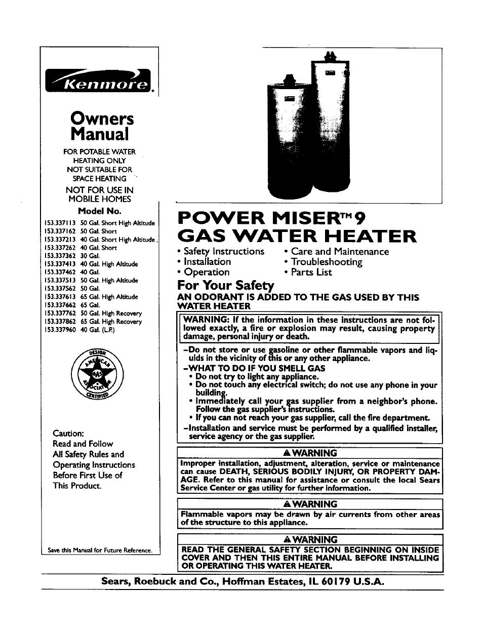 Kenmore 153.337213 User Manual | 36 pages