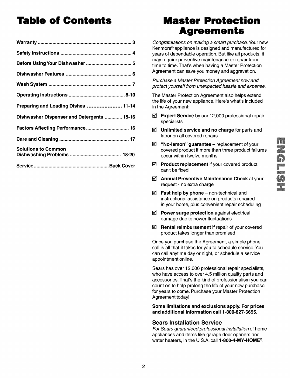 Kenmore 587.15072 User Manual | Page 2 / 21