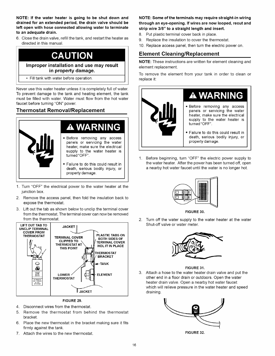 A warning, Caution, Ir a warning | Kenmore 153.31242 User Manual | Page 16 / 24