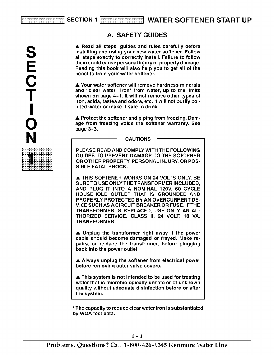 A. safety guides, Safety guides -1, Sc t | Water softener start up | Kenmore ULTRASOFT 625.38888 User Manual | Page 4 / 36