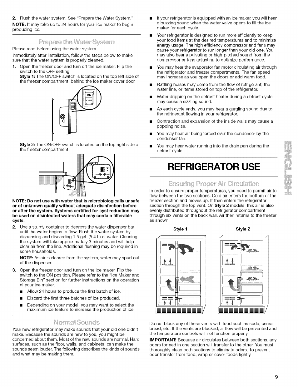 Refrigerator use | Kenmore 10656713500 User Manual | Page 9 / 80
