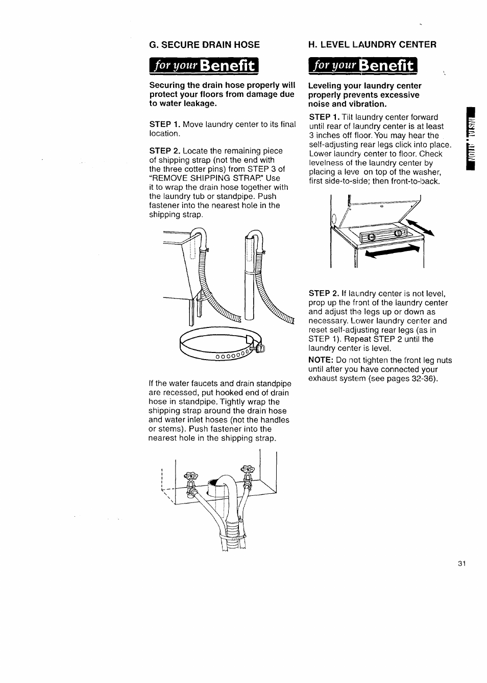 Or 1/oiif benefit, Benefit, For your | Kenmore Washer/Dryer User Manual | Page 31 / 66