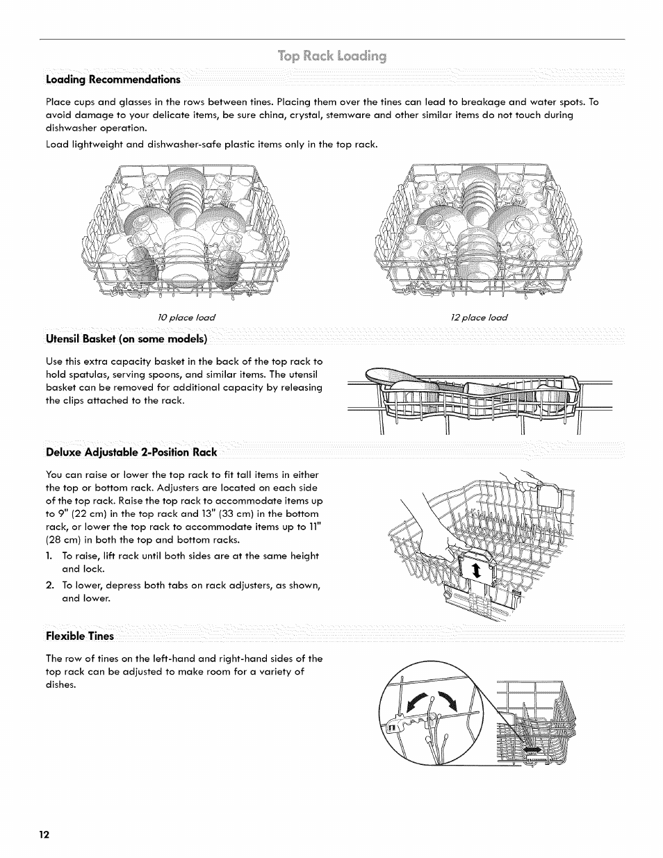 Шаек, Loacii | Kenmore ULTRA WASH 665.1404 User Manual | Page 12 / 78