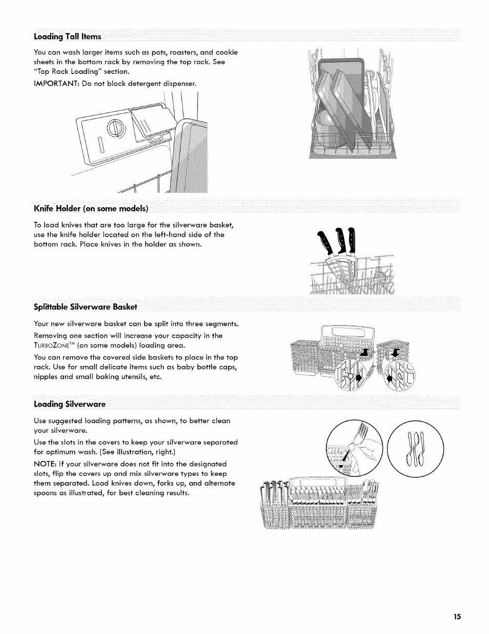Kenmore ULTRA WASH 665.1404 User Manual | Page 15 / 78