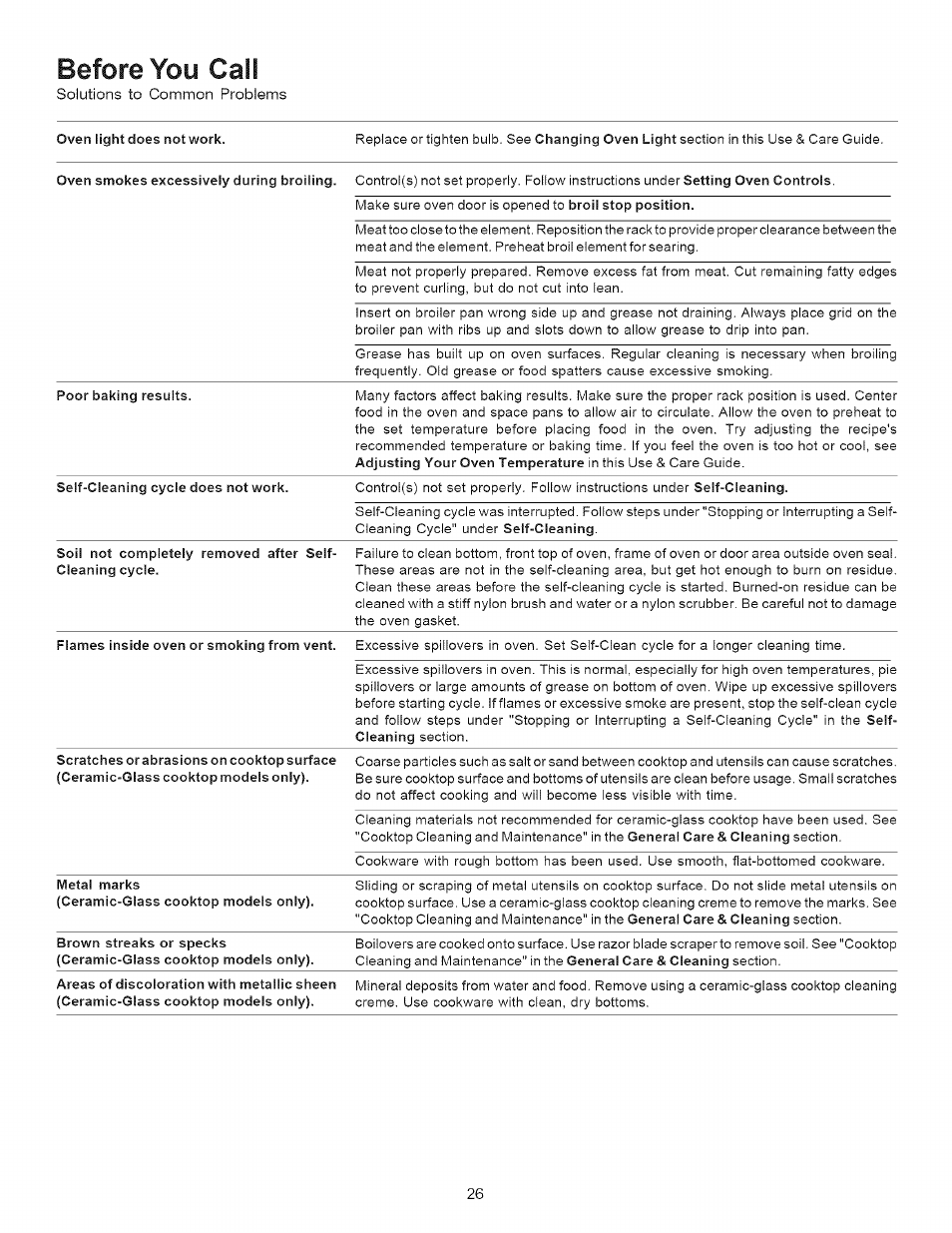 Before you calf | Kenmore 790.9434 User Manual | Page 26 / 28