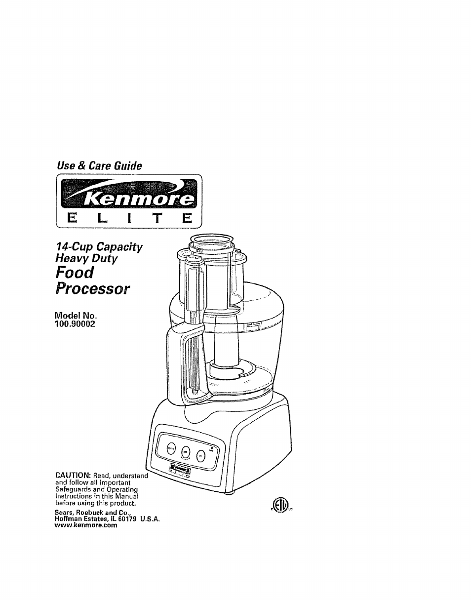 Kenmore 100.90002 User Manual | 18 pages