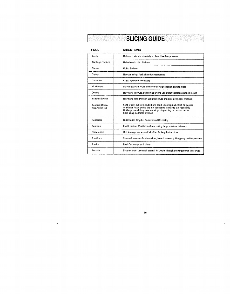 Slicing guide | Kenmore 100.90002 User Manual | Page 16 / 18