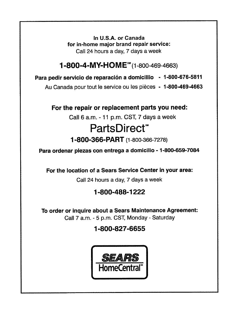 Parts direct | Kenmore 134190400 (0209) User Manual | Page 24 / 24