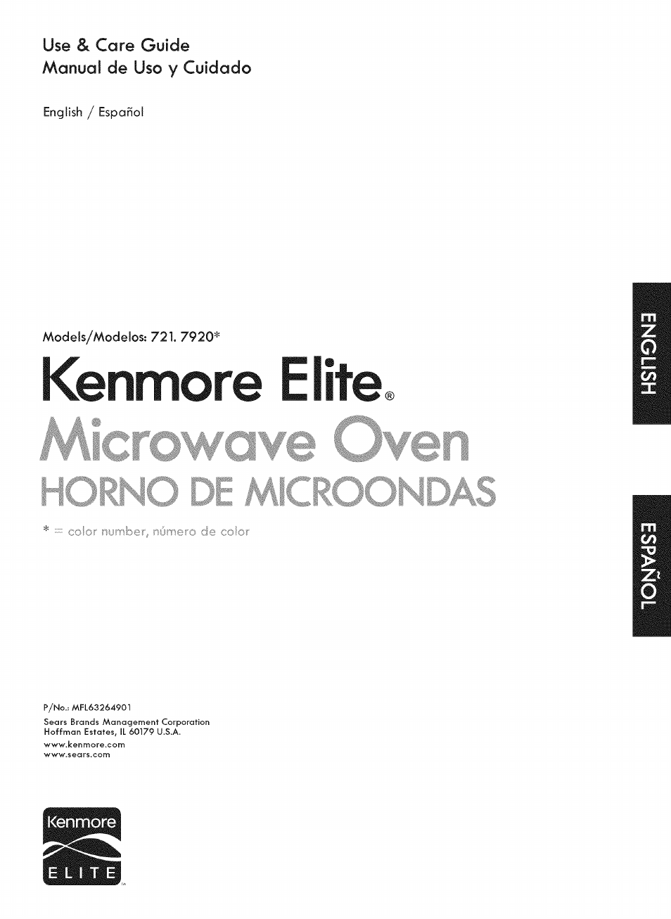 Kenmore ELITE 721. 7920 User Manual | 51 pages