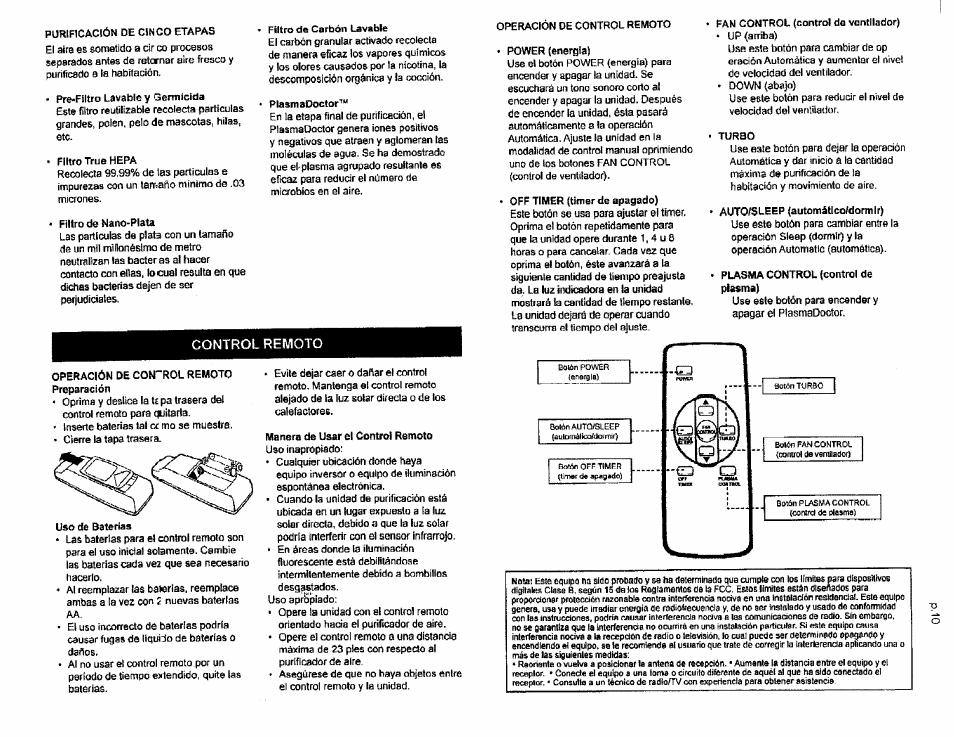 Control remoto | Kenmore ENVIROSENSE 85500 User Manual | Page 9 / 13