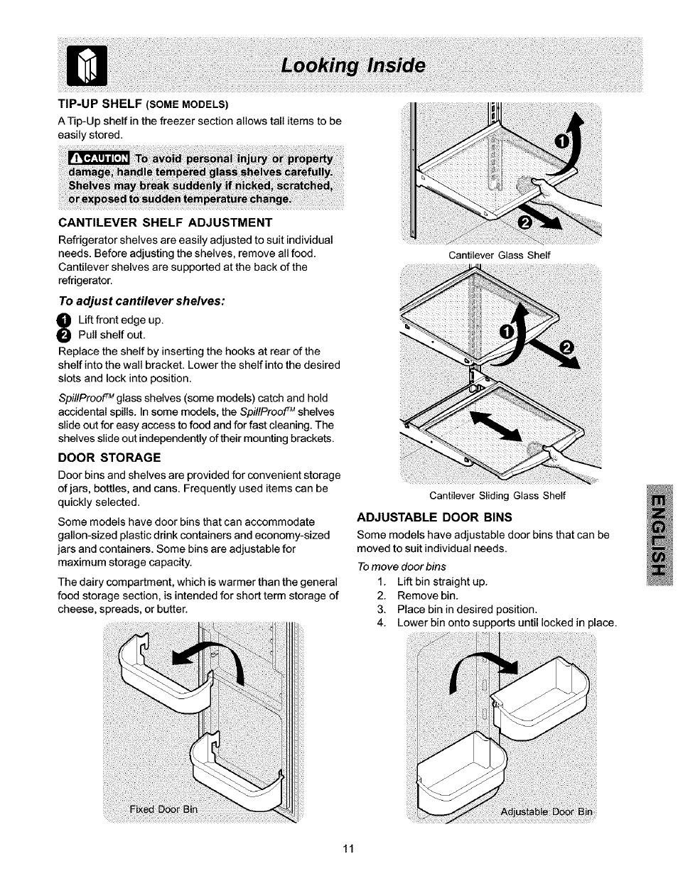 Looking inside, Looking inside -12 | Kenmore 25354703404 User Manual | Page 11 / 24