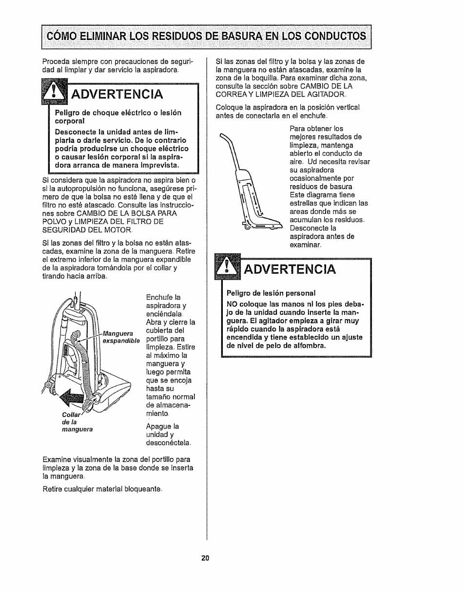 Advertencia | Kenmore 116.32289 User Manual | Page 42 / 44