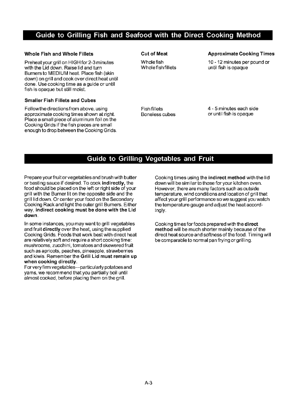 Guide to grilling vegetables and fruit 1 | Kenmore ELITE 141.17691 User Manual | Page 23 / 34