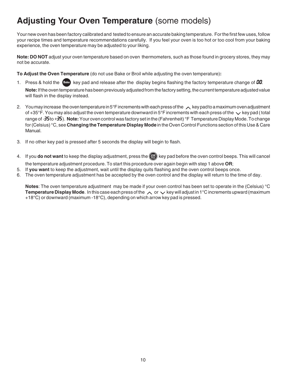 Adjusting your oven temperature (some models) | Kenmore 790.9104 User Manual | Page 10 / 16