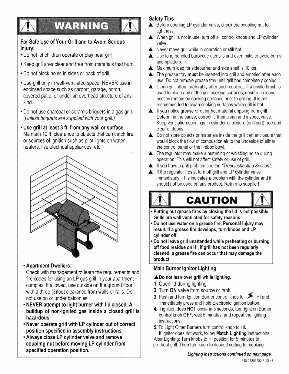 Caution i | Kenmore 146.1622201 User Manual | Page 7 / 28