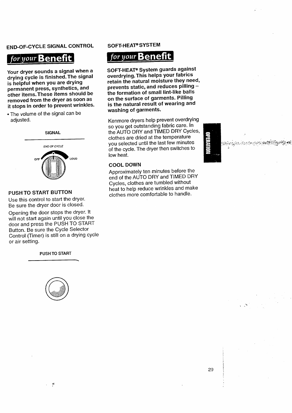 For t/omt benefit, Benefit, For t/our | Kenmore 3405602 User Manual | Page 29 / 42