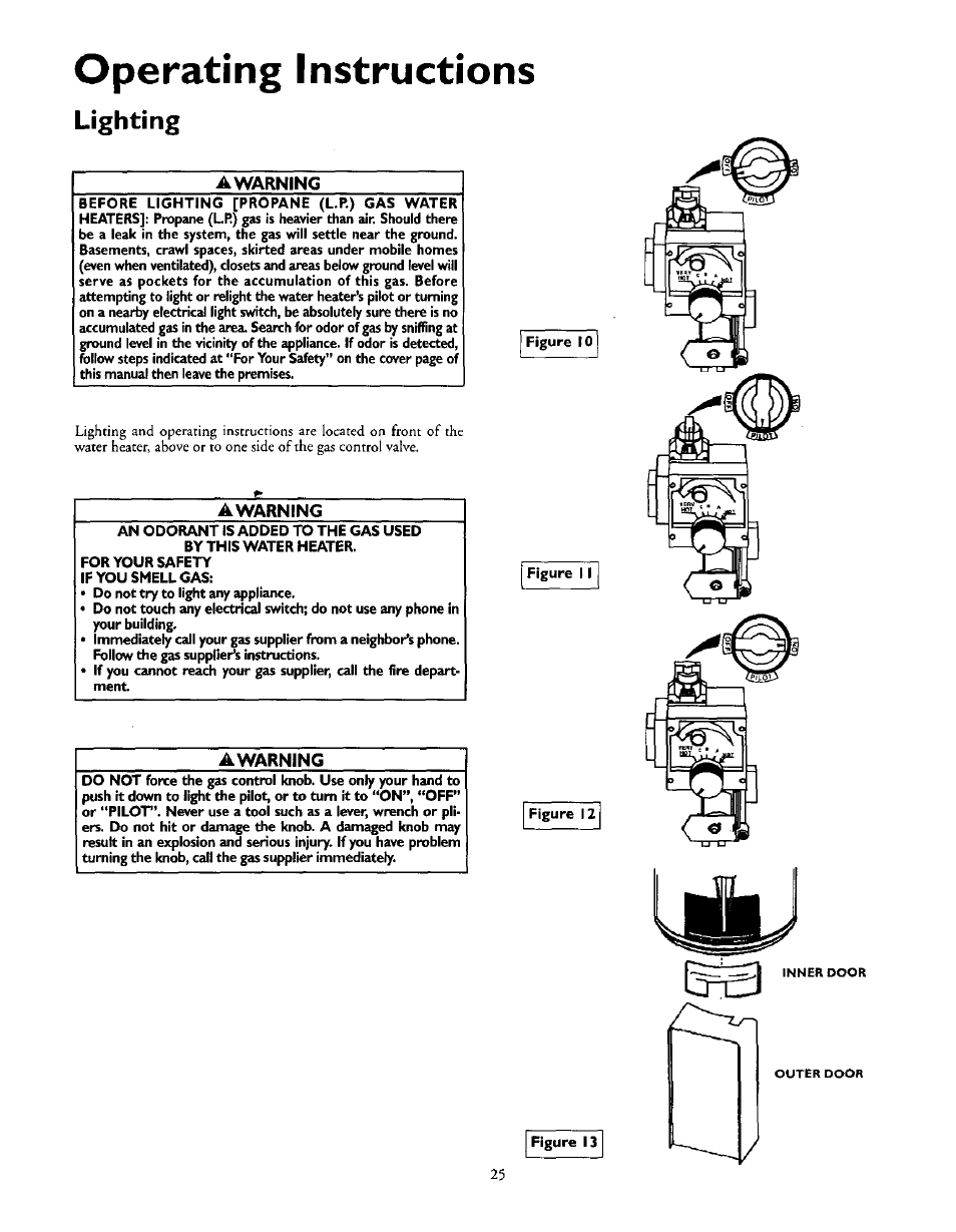 Operating instructions, Awarning, Lighting | Kenmore 153.335963 User Manual | Page 25 / 44