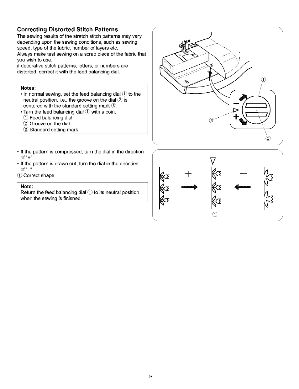 Correcting distorted stitch patterns | Kenmore 200 User Manual | Page 15 / 90