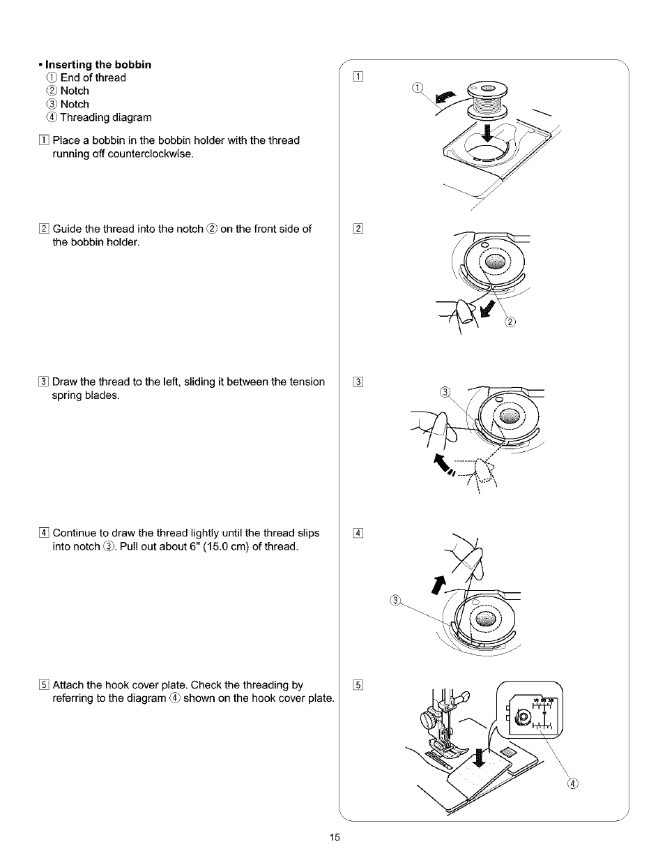 Inserting the bobbin | Kenmore 200 User Manual | Page 21 / 90