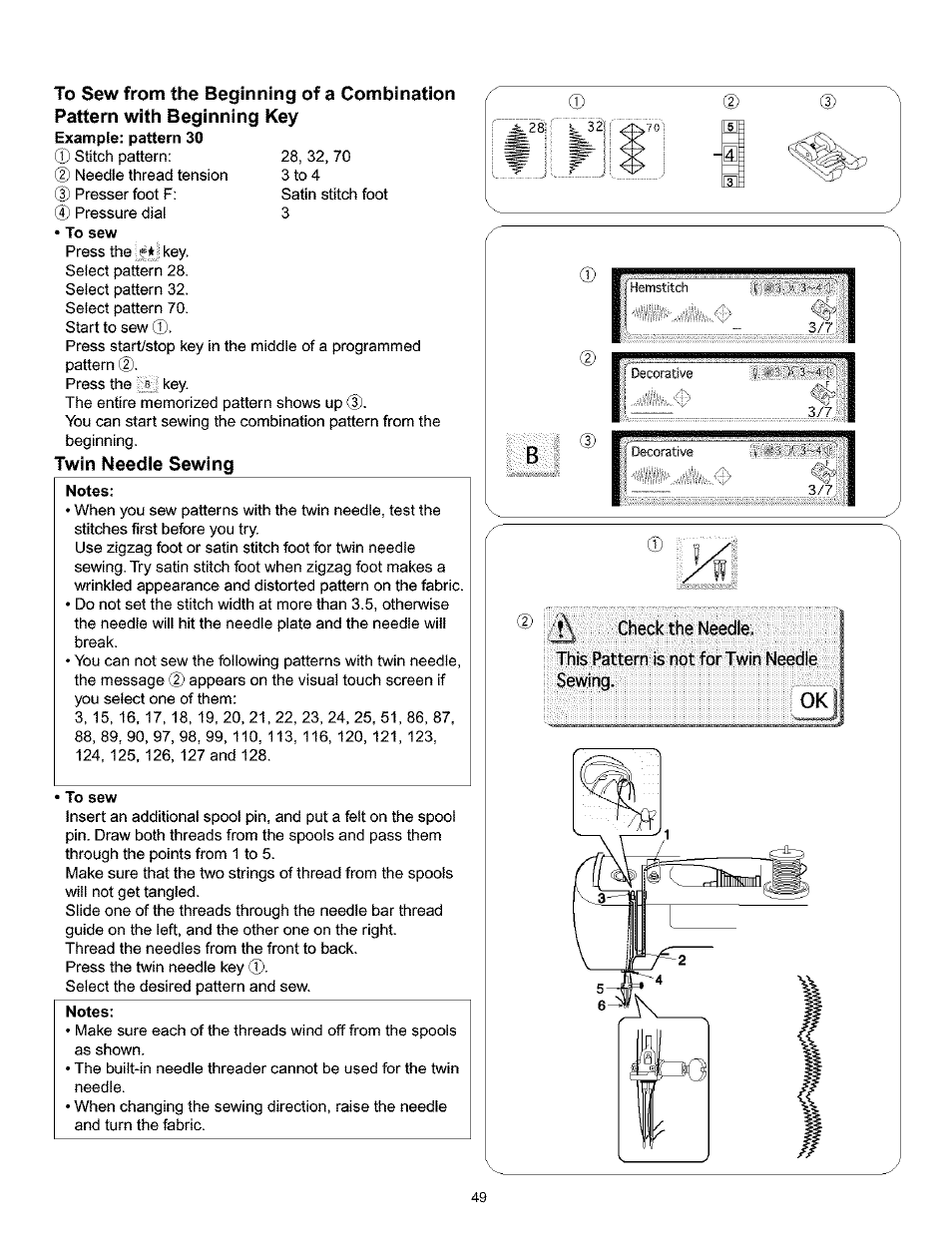 Twin needle sewing | Kenmore 200 User Manual | Page 55 / 90