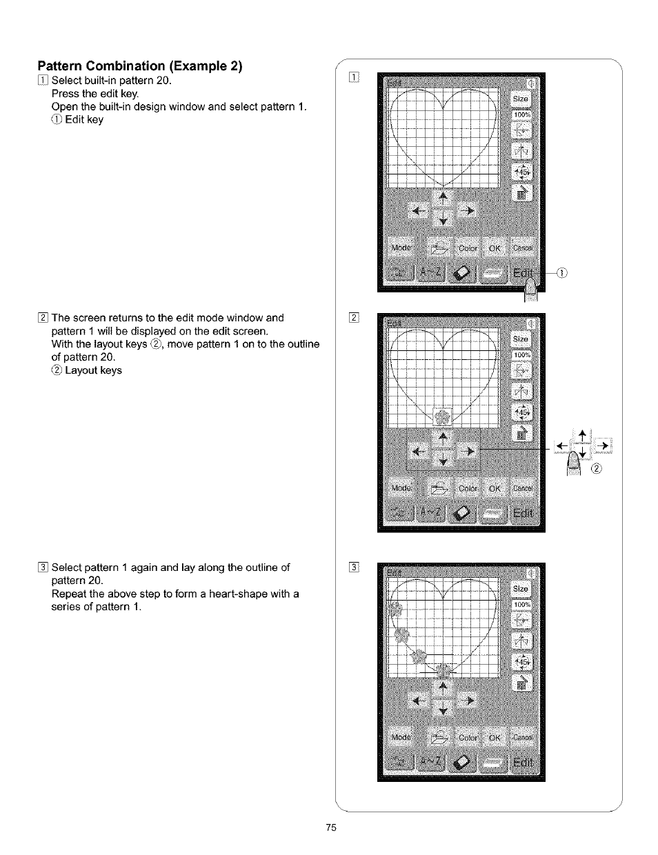 It:), Pattern combination (exampie 2) | Kenmore 200 User Manual | Page 81 / 90