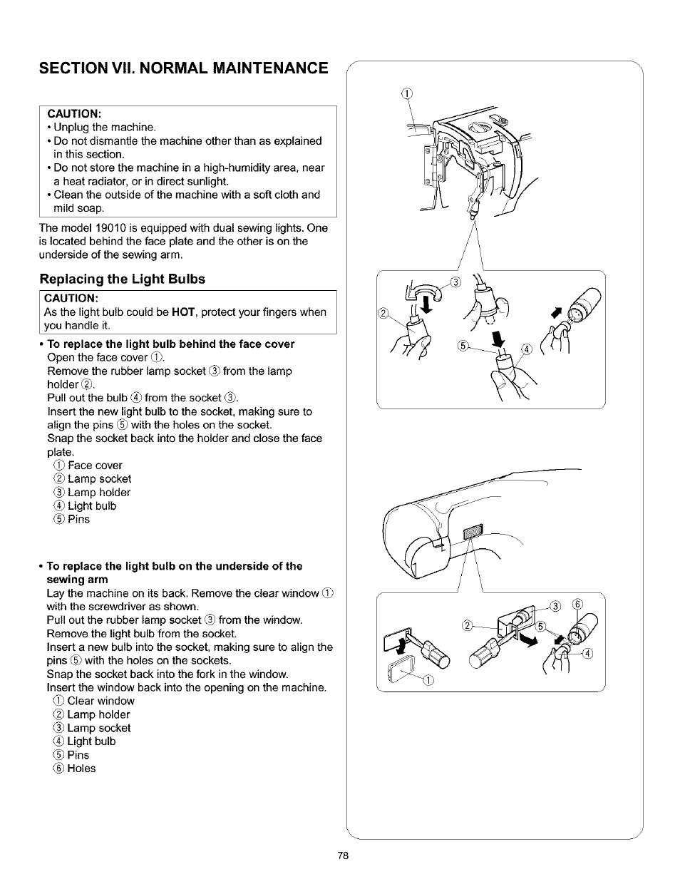 Section vii. normal maintenance, Caution | Kenmore 200 User Manual | Page 84 / 90