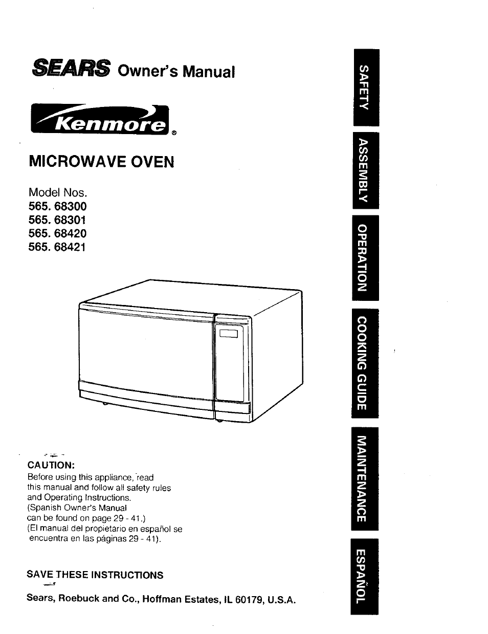 Kenmore 565.68301 User Manual | 30 pages