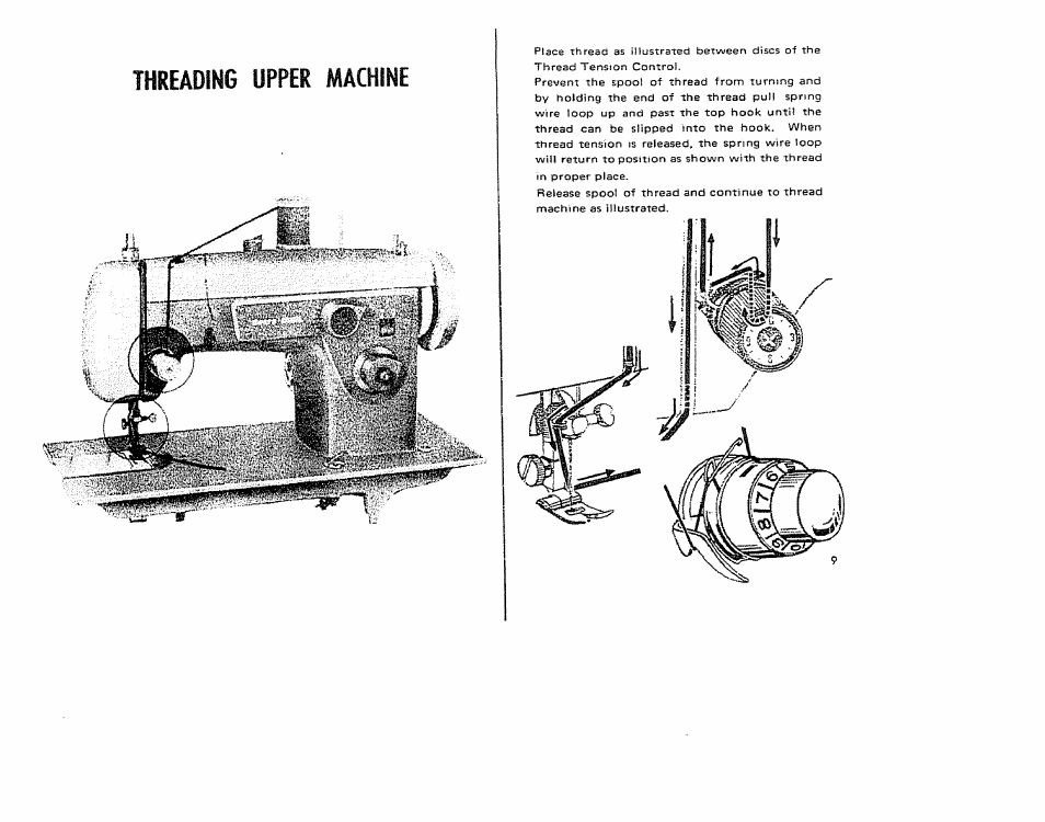 Threading upper machine | Kenmore 1206 User Manual | Page 10 / 29