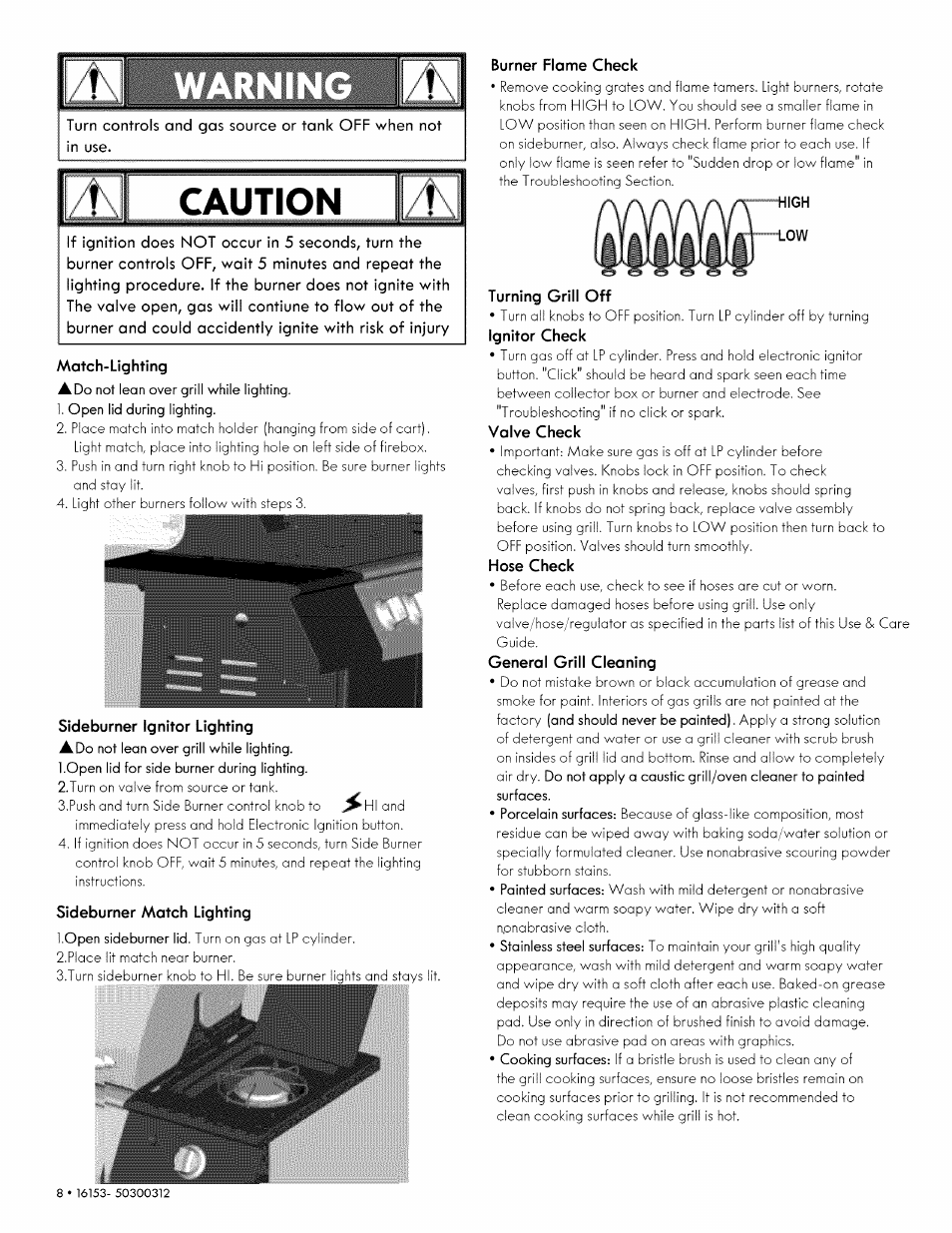 Caution | Kenmore 146.1615311 User Manual | Page 8 / 32