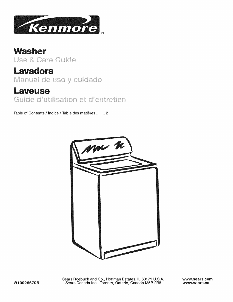 Kenmore W10026670B User Manual | 32 pages