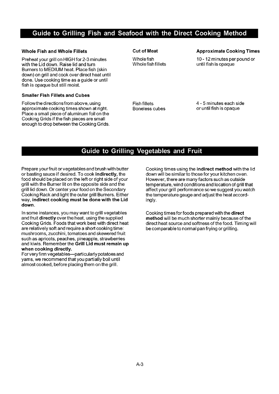 Guide to grilling vegetables and fruit 1 | Kenmore ELITE 141.16681 User Manual | Page 23 / 34