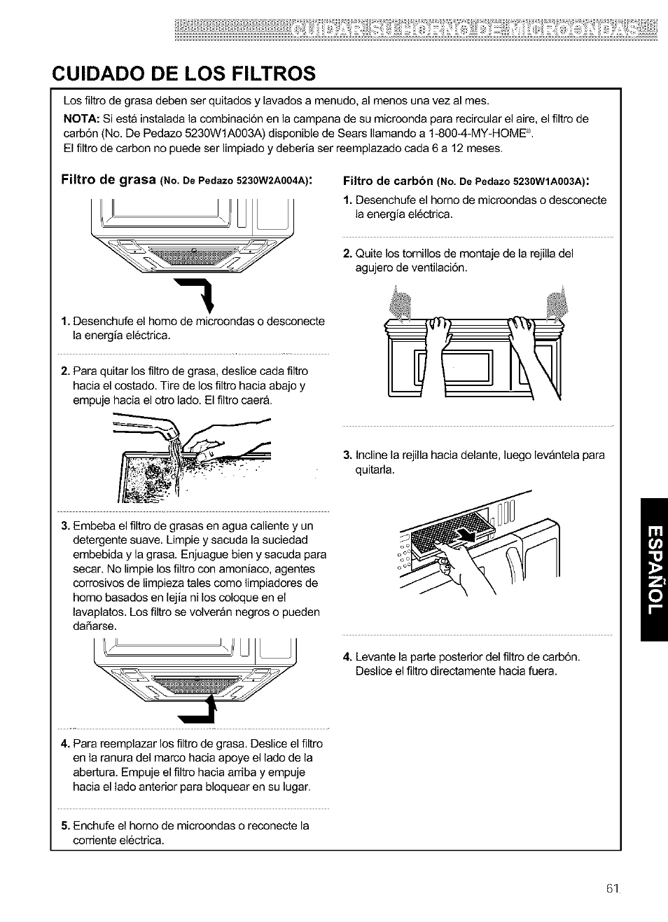 Vi# i i i i | Kenmore ULTRA WAVETM 721.64684 User Manual | Page 61 / 69